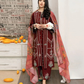 URGE Dhanak 3PC Embroidered With Digital Printed Shawl-169