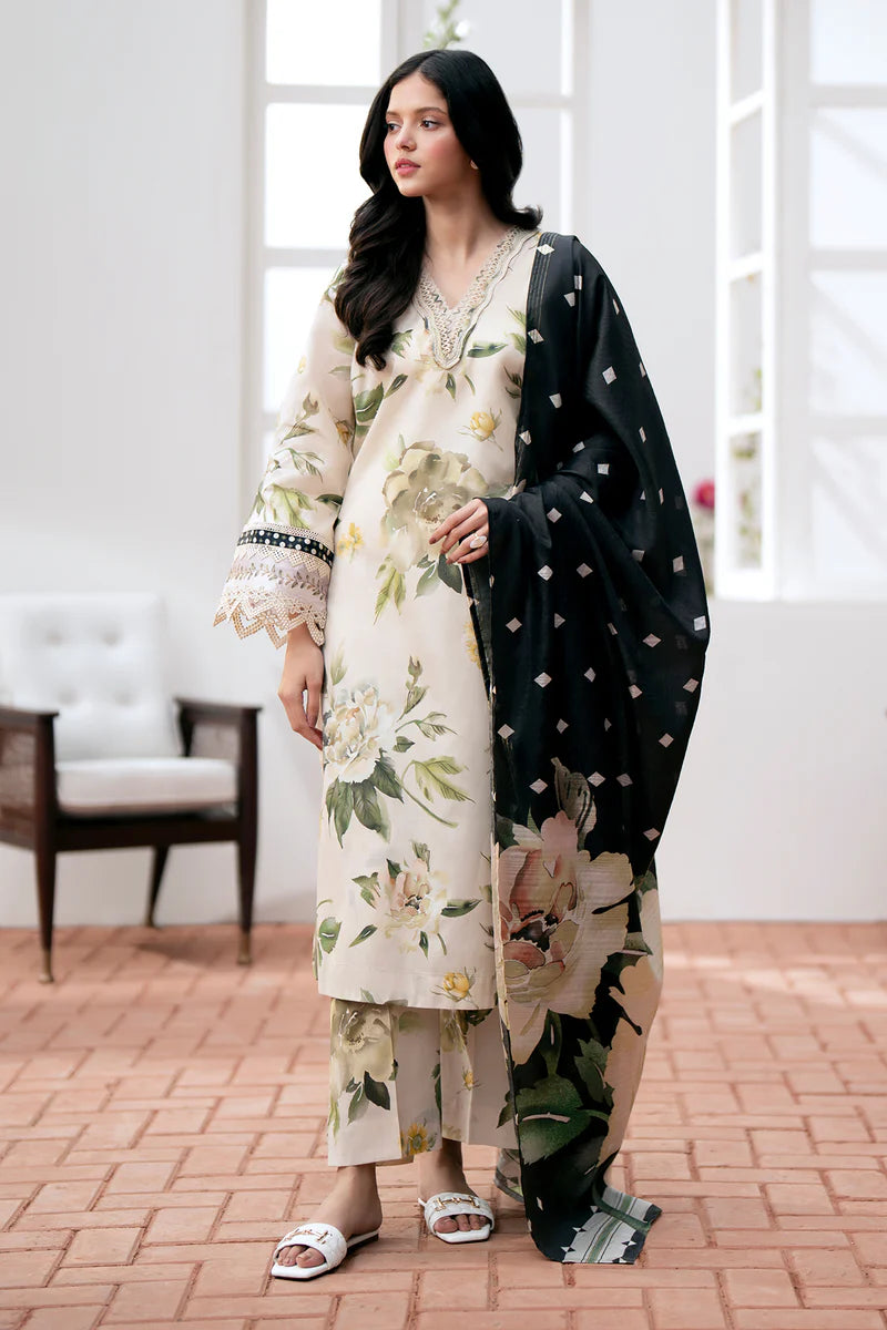 BAROQUE - 3PC Lawn Printed Shirt With Voile Printed Dupatta-785