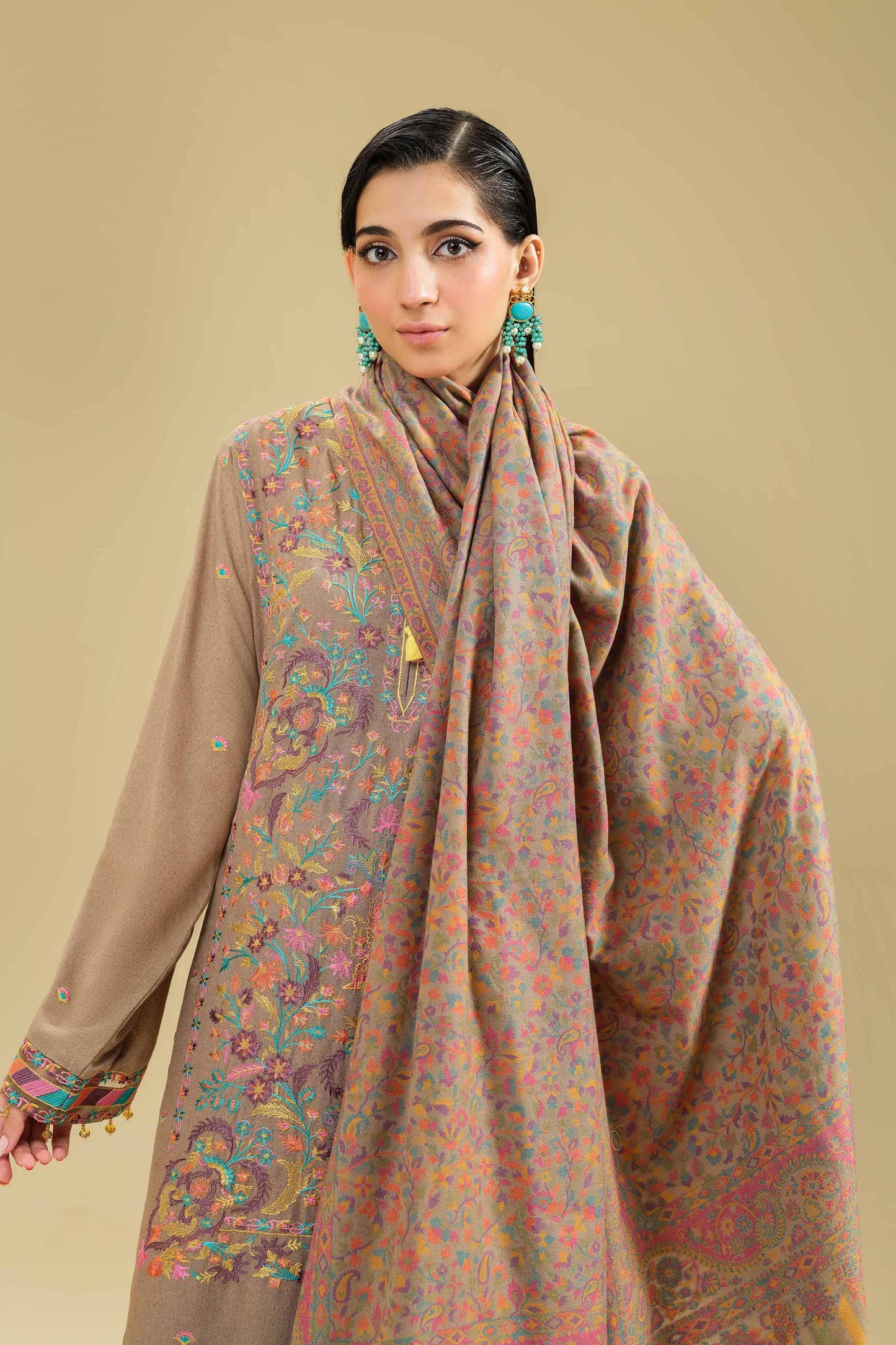 Lawn-3PC Embroidered Shirt With Digital Printed Jauqard Dupatta-5153
