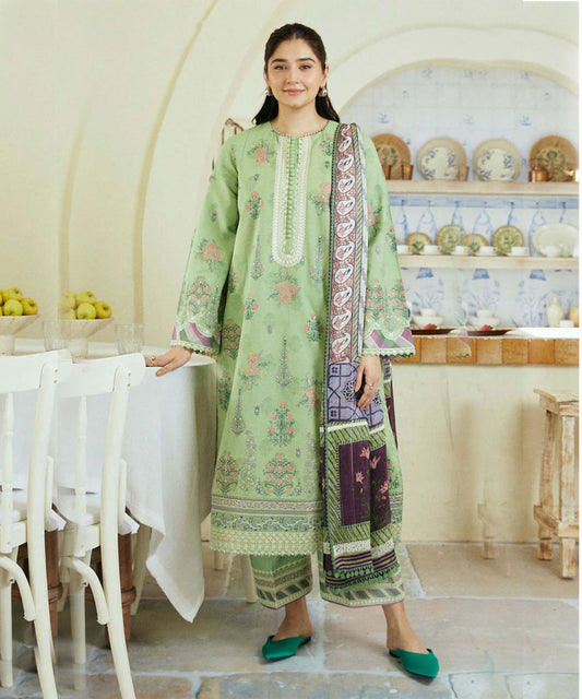 ZARA SHAHJAHAN 3PC Lawn Embroidered Shirt With Printed Dupatta-485