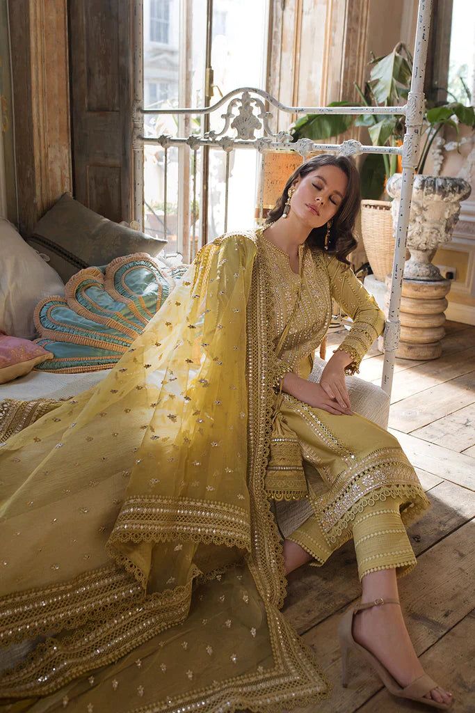 SOBIA NAZIR 3PC Lawn Embroidered With Organza Embroidered Dupatta-731