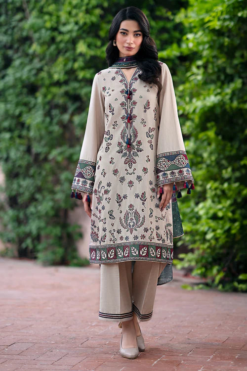 JAZMIN 3PC Dhanak Embroidered Shirt With Printed Dupatta-210