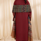 Dhanak-3PC Embroidered Shirt with Digital Printed Wool Shawl-3268