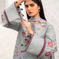 Lawn-3PC Chikankari Embroidered With Digital Printed Jacquard Dupatta-5192