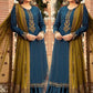 Linen 3PC Embroidered Shirt with Chiffon Embroidered Dupatta -983