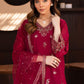 Dhanak -3PC Embroidered Shirt With Organza Embroidered Dupatta-3370