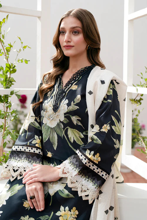 BAROQUE - 3PC Lawn Printed Shirt With Voile Printed Dupatta-782