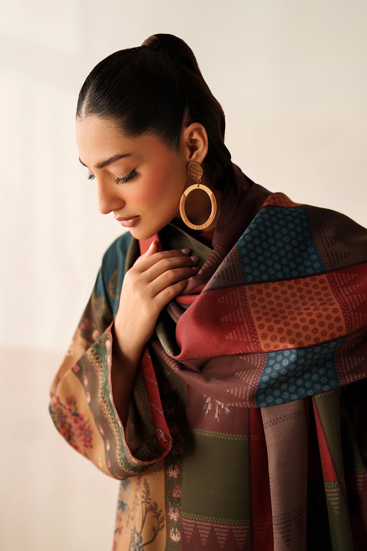 3PC LAWN PRINTED SHIRT WITH VOILE PRINTED DUAPTTA - 4016