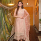 Dhanak-3PC Embroidered With Organza Embroidered Dupatta-3116