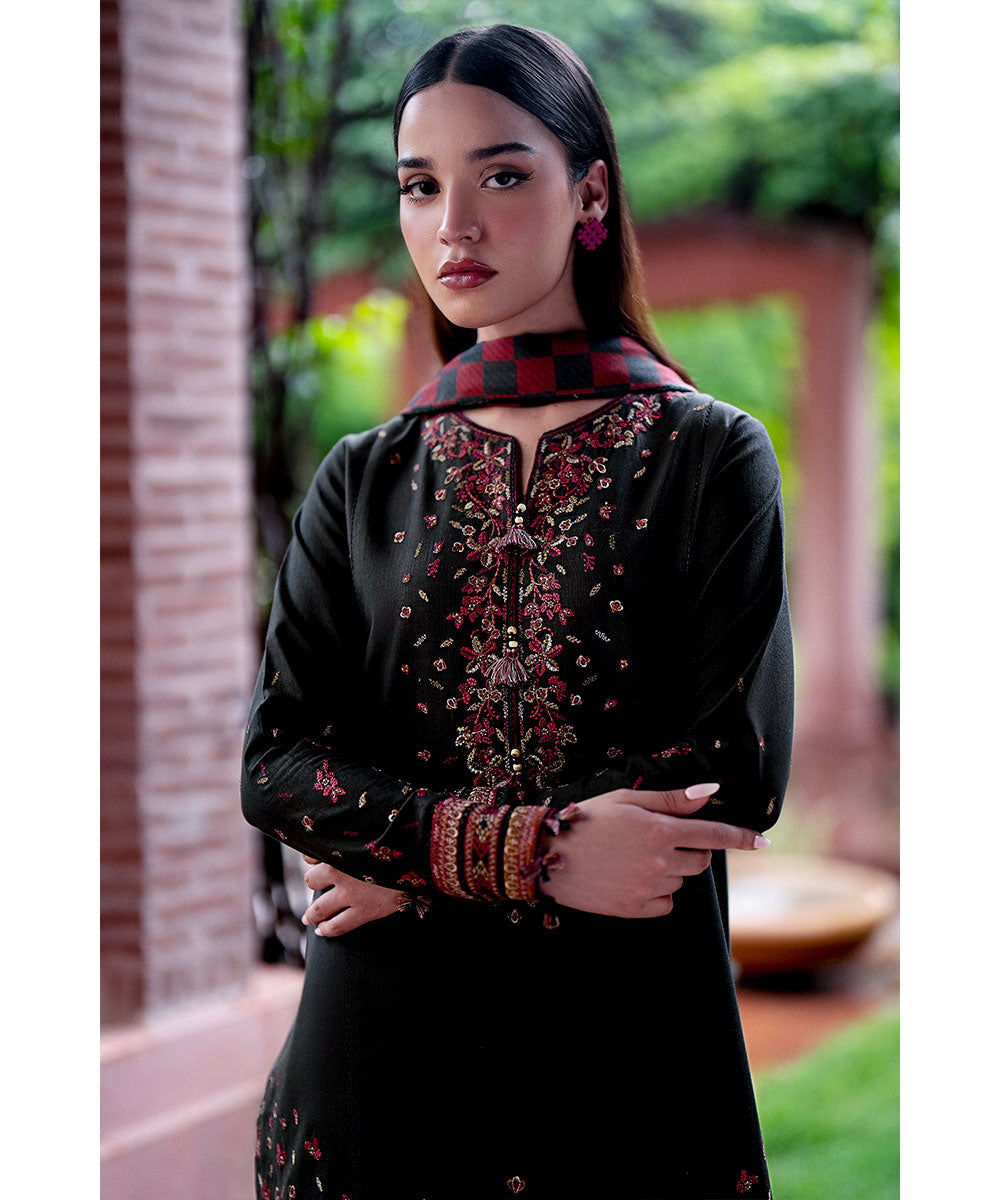 JAZMIN 3PC Dhanak Embroidered Shirt With Printed Dupatta-678