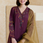 Dhanak -3PC Embroidered Shirt With Organza Embroidered Dupatta-3343