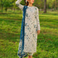 3PC-Printed Lawn Shirt With Voile Printed Dupatta-1546