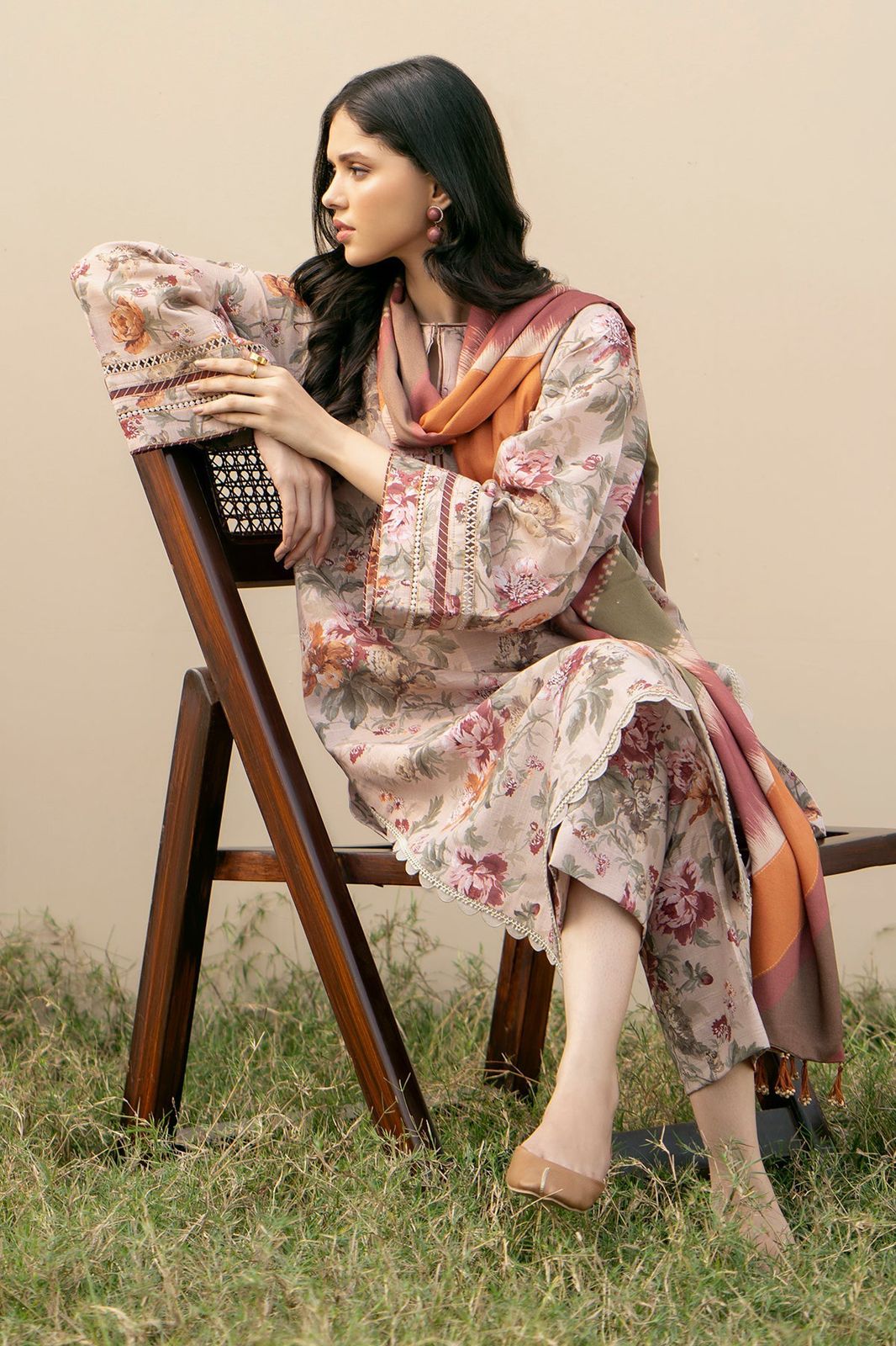 BAROQUE - 3PC Lawn Printed Shirt With Voile Printed Dupatta-762