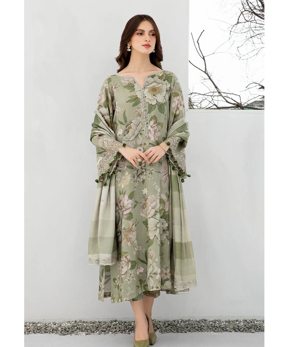 3PC KARANDI PRINTED SHIRT WITH KARANDI PRINTED DUAPTTA AND TROUSER-801