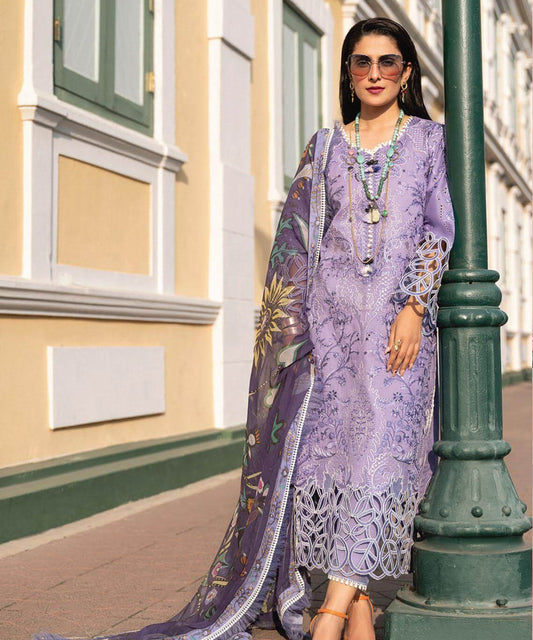 Dhanak-3PC Embroidered Shirt with Digital Printed Wool Shawl -362