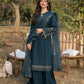 Dhanak-3PC Embroidered Shirt with Organza Embroidered Dupatta- 3392