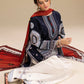 Dhanak-3PC Embroidered Shirt with Digital Printed Wool Shawl-3324