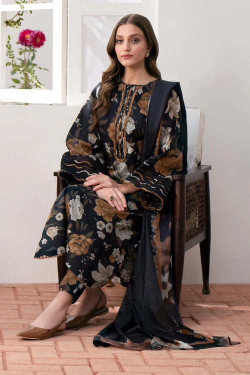 BAROQUE - 3PC Lawn Printed Shirt With Voile Printed Dupatta-788