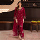 Dhanak -3PC Embroidered Shirt With Organza Embroidered Dupatta-3370