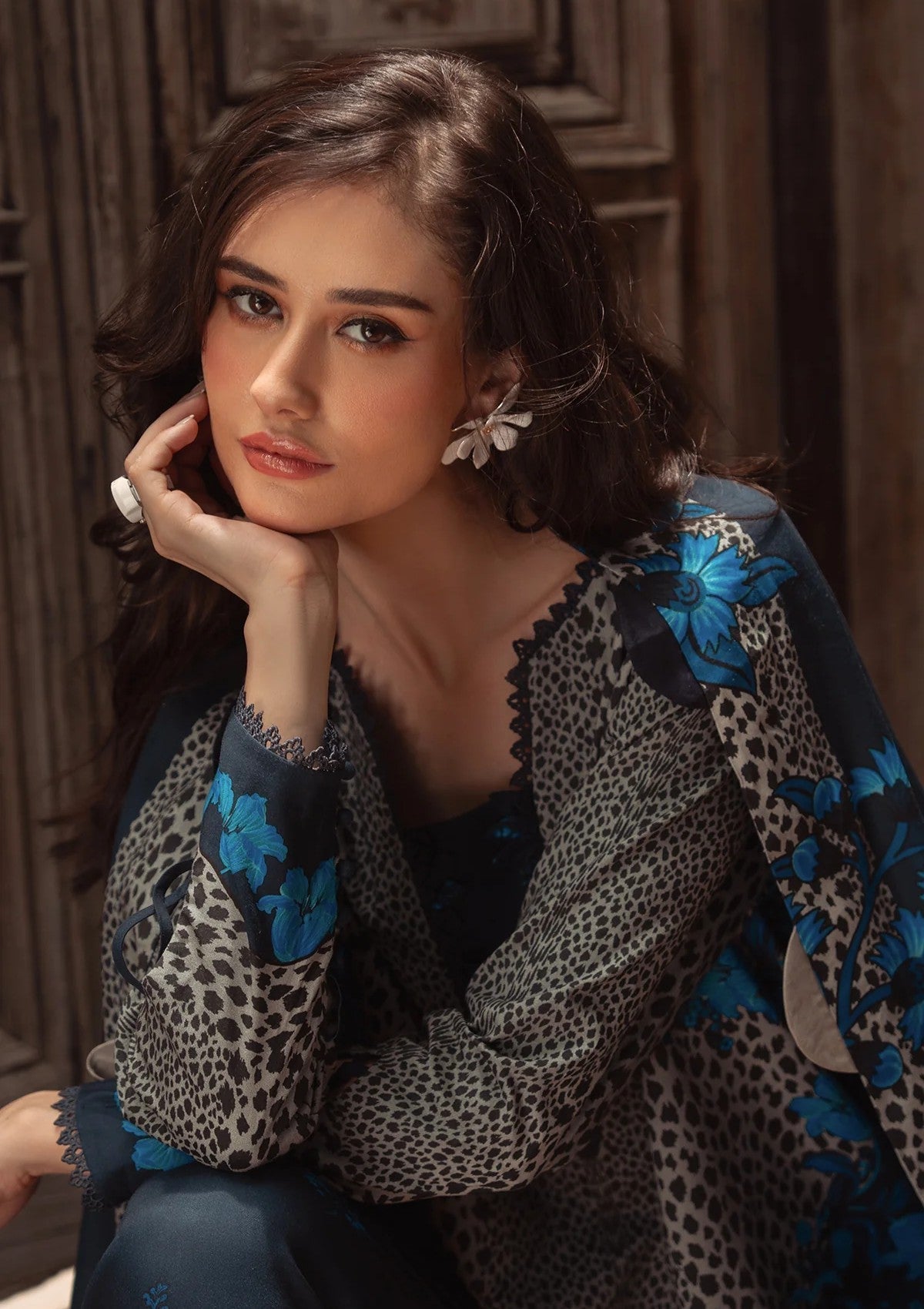 3PC LAWN PRINTED SHIRT WITH VOILE PRINTED DUAPTTA - 4014