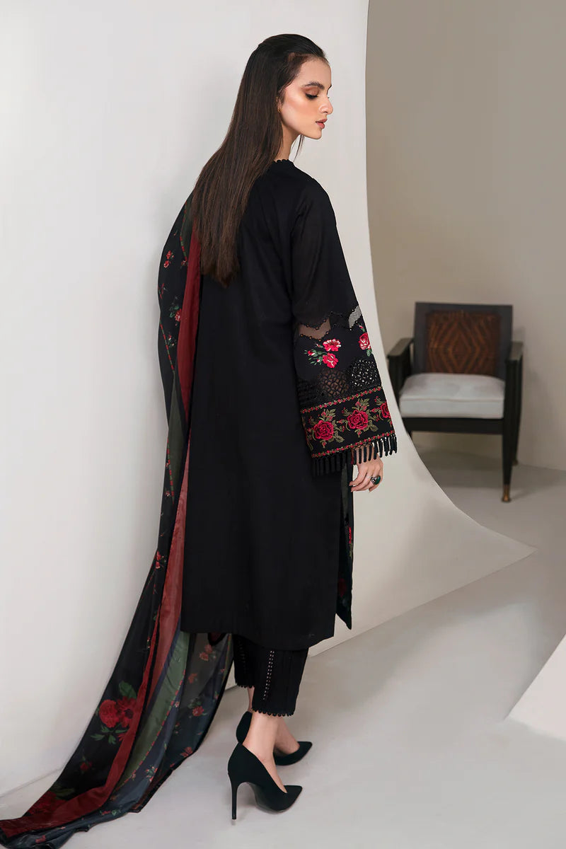 Baroque 3PC Lawn Embroidered Shirt With Printed Dupatta-433
