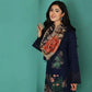 Dhanak-3PC Embroidered Shirt with Digital Printed Wool Shawl - 3208