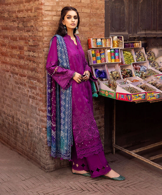Lawn-3PC Embroidered Shirt with Digital Printed Jacquard Dupatta-1205