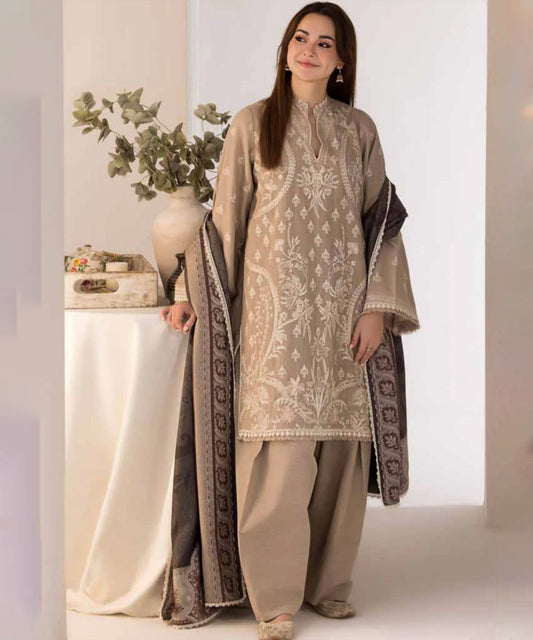 LAWN - 3PC EMBROIDERED SHIRT WITH DIGITAL PRINTED JACQUARD DUPATTA - 5178