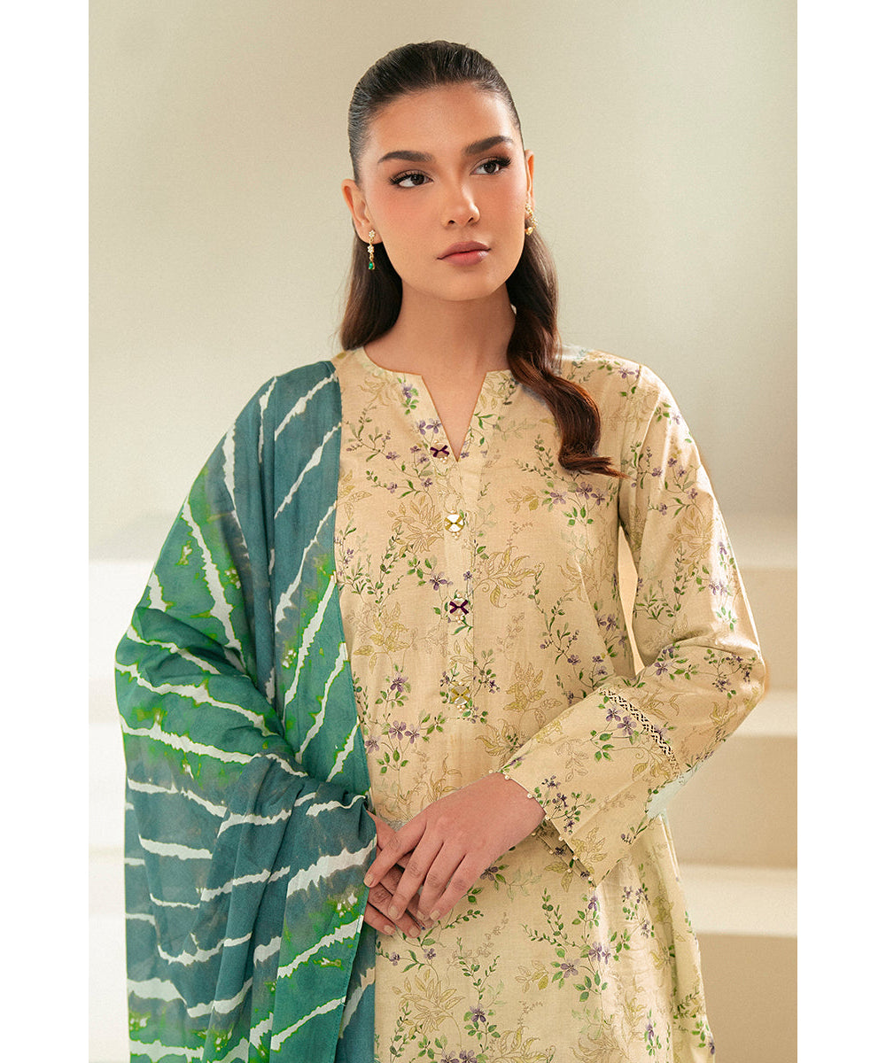 CROSS STITCH KHADDAR 3PC WITH KHADDAR PRINTED SHIRT & TROUSER-901