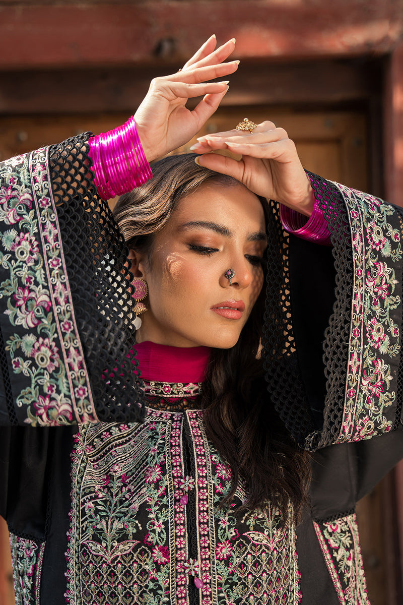 Dhanak-3PC Embroidered Shirt with Chiffon Embroidered Dupatta - 6439