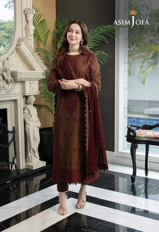Lawn 3PC Embroidered With Chiffon Embroidered Dupatta-5016