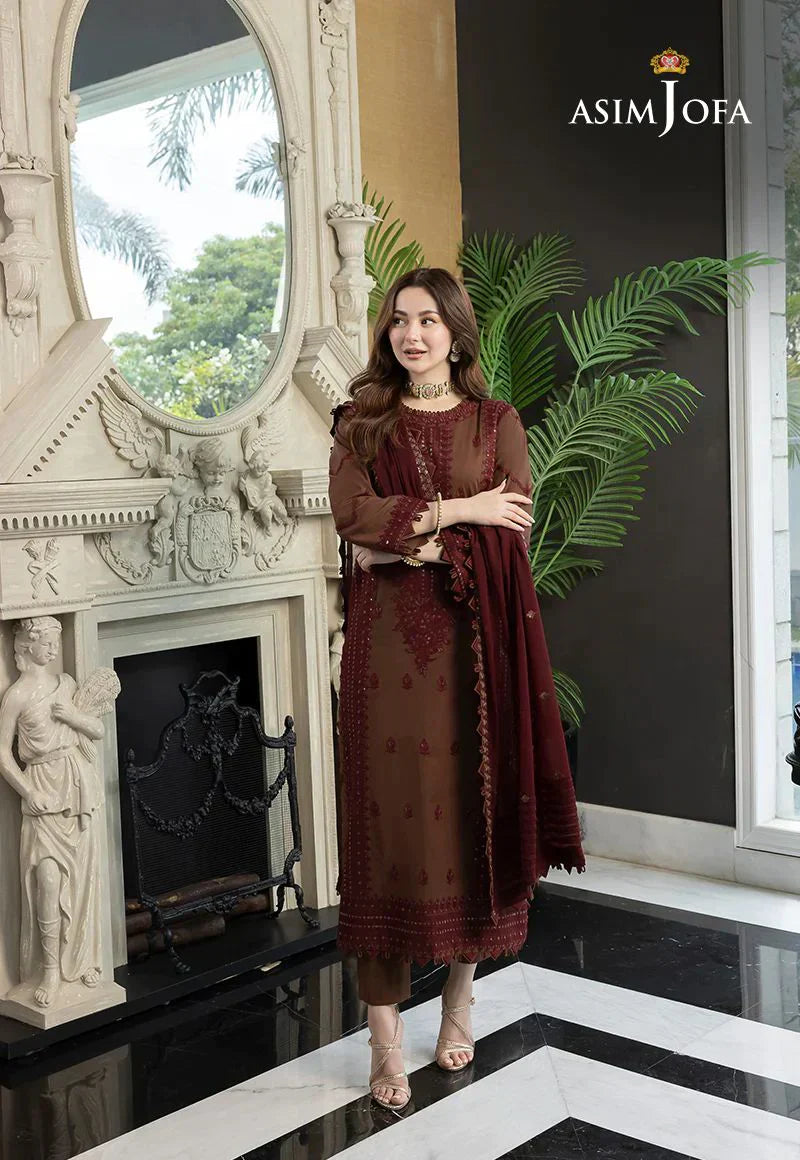 Lawn 3PC Embroidered With Chiffon Embroidered Dupatta-5016