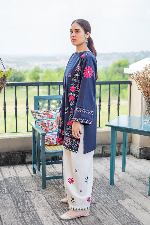 Dhanak-2PC Embroidered Suit - 6081