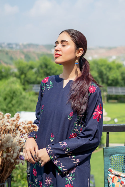 Dhanak-2PC Embroidered Suit - 6081