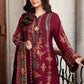 Dhanak-3PC Embroidered Shirt with Digital Printed Wool Shawl - 3430