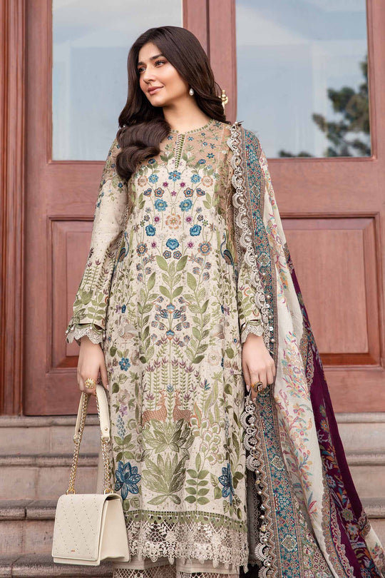 Lawn -3PC Embroidered Shirt with Digital Printed Jacquard Dupatta- 5160