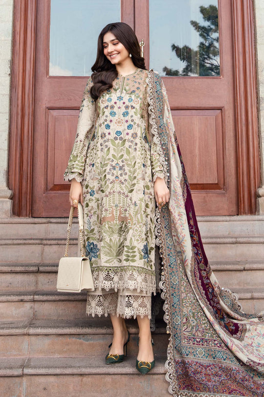 Lawn -3PC Embroidered Shirt with Digital Printed Jacquard Dupatta- 5160
