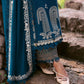 Dhanak 3PC Embroidered Shirt with Dhanak Embroidered Dupatta-3374