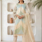 Lawn-3PC Chikankari Embroidered Shirt With Silk Printed Dupatta-5272