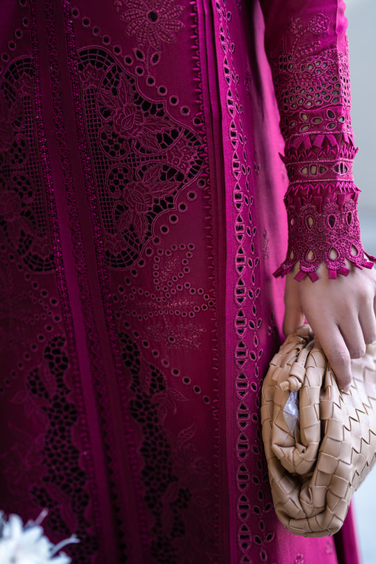 Lawn-3PC Embroidered Shirt with Organza Embroidered Dupatta-1360