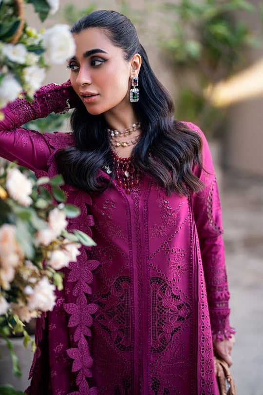 Lawn-3PC Embroidered Shirt with Organza Embroidered Dupatta-1360