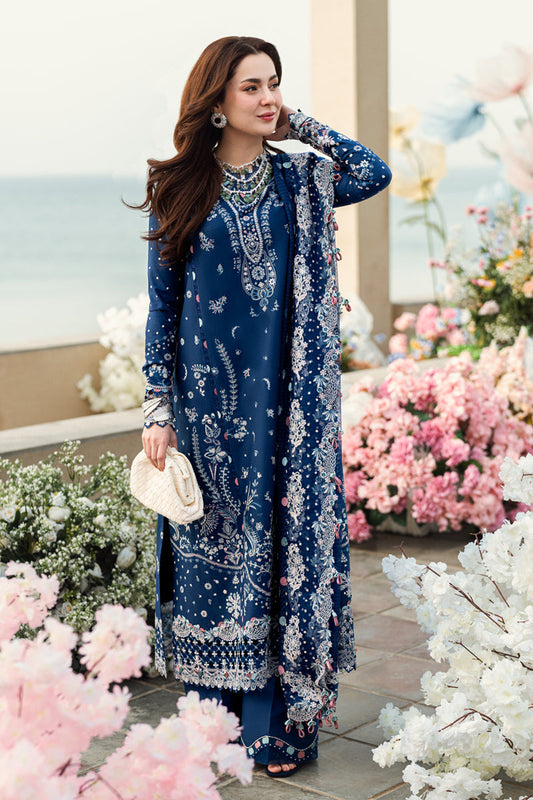 Lawn-3PC Embroidered Shirt With Khadi Net Embroidered Dupatta-5403