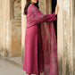 Lawn-3PC Embroidered Shirt with Organza Digital Printed Dupatta-1412