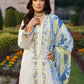 Dhanak-3PC Embroidered Shirt with Digital Printed Wool Shawl -3347