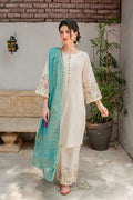 Dhanak-3PC Embroidered Suit with Digital Printed Wool Shawl - 624
