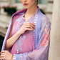 Dhanak-3PC Embroidered Shirt with Digital Printed Wool Shawl - 662