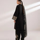 Dhanak-3PC Embroidered Shirt with Digital printed wool shawl - 3121