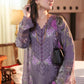 Lawn-3PC Chikankari Embroidered With Digital Printed Jacquard Dupatta-5189