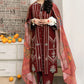 URGE Dhanak 3PC Embroidered With Digital Printed Shawl-169