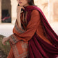 Dhanak-3PC Embroidered Shirt with Digital Printed Wool Shawl - 3239